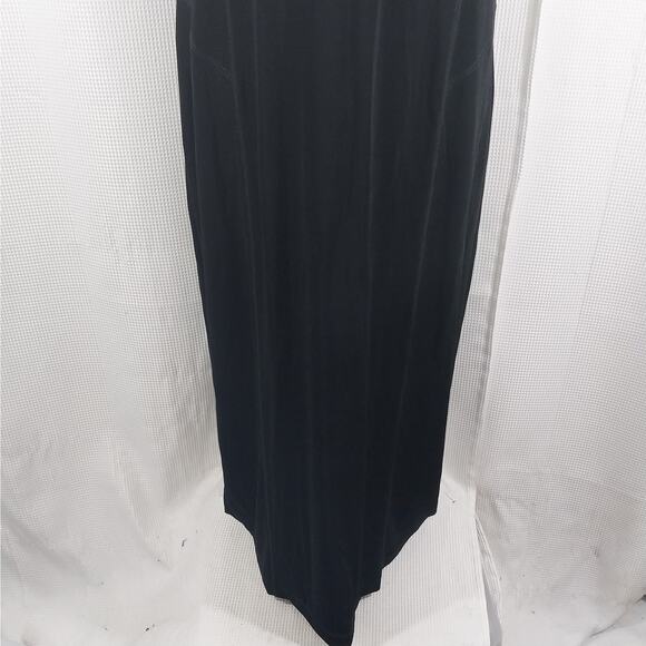 CHICO'S TRAVELERS! LUXE BLACK WRINKLE FREE FULL LENGTH TANK STYLE DRESS! SZ M - Picture 4 of 11